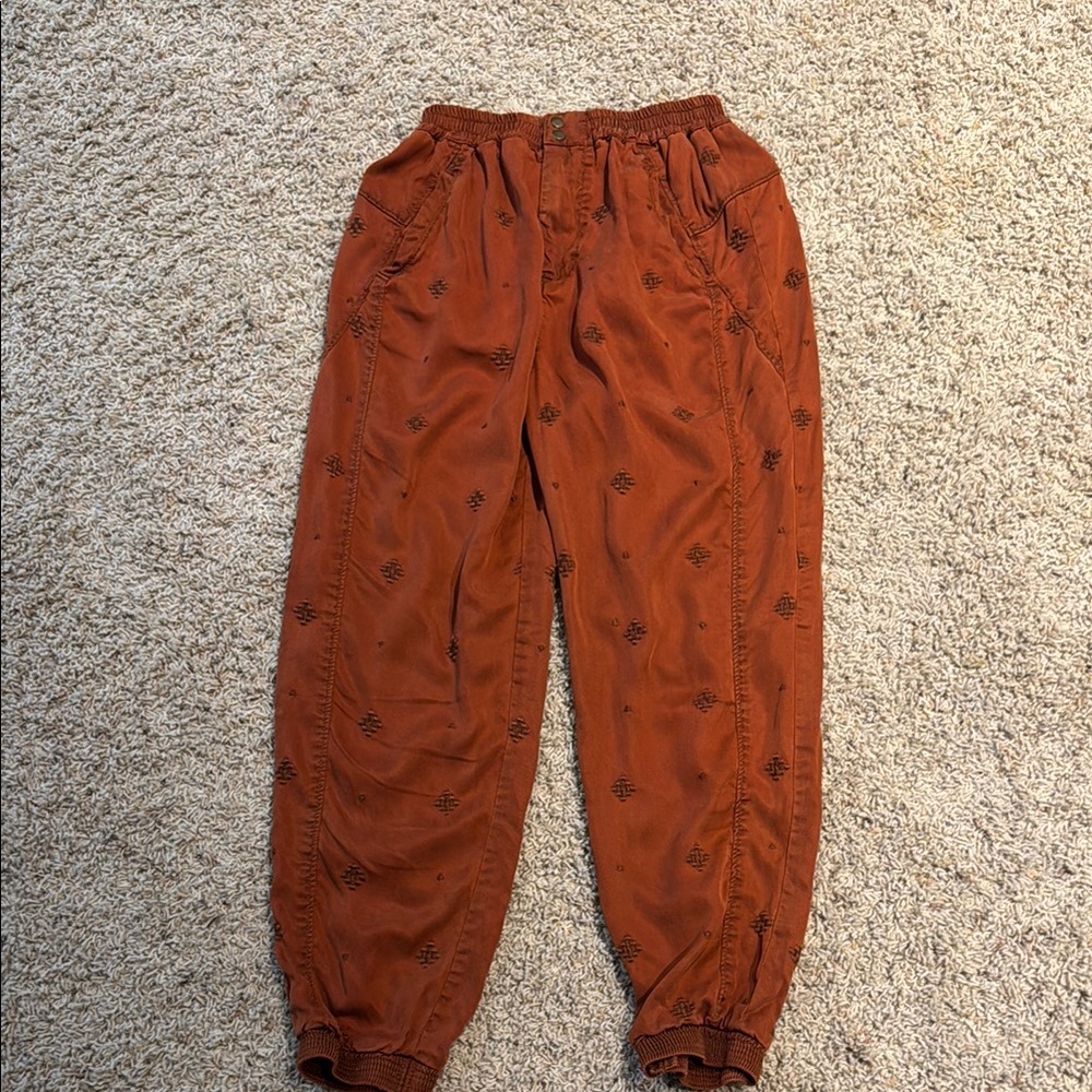 Anthropologie Brown Wide Leg Pants with Relaxed Fit